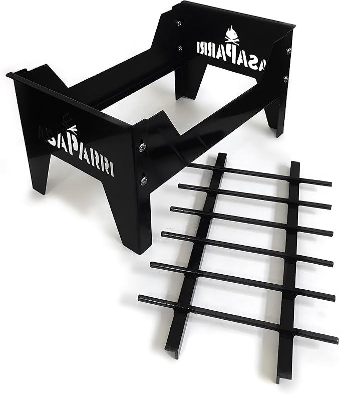 Argentine Iron Grill asado brasero parrilla. Premium Brasero. Removable Brazier. (Brazier + Pit Tools)