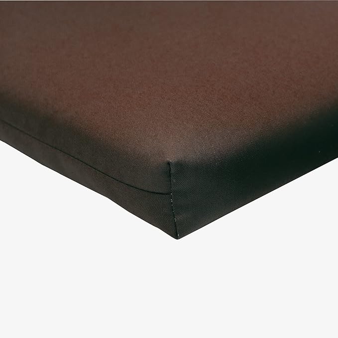 QILLOWAY Outdoor Indoor Chair Pads,Seat Cushions, Square Foam Dining Chair Patio Cushion Set of 4, All Weather, 17" Lx17 Wx3 D (Coffee)