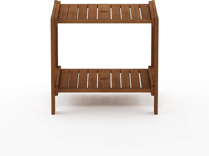 Furinno FG19840T Tioman Hardwood Mississippi Side Table, Natural