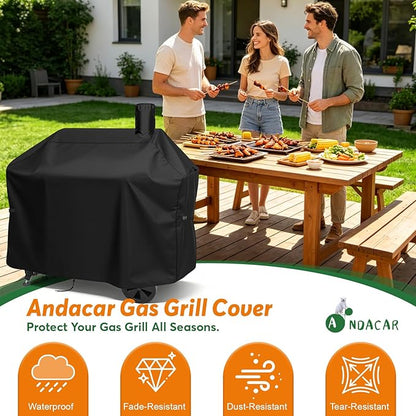 Charcoal Grills Cover for Z Grills 10002B2E Pellet Grill, Waterproof Outdoor Grill Cover BBQ Grill Cover Barbeque Grill Cover (Cover Only) - 54" L×29" W×50" H, Black