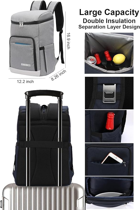 Picnic Backpack Bundle 15-in-1 Set Camping Gear with Fold Table & Waterproof Blanket & Stainless Steel Utensils for 4-Person Family Hiking Essentials