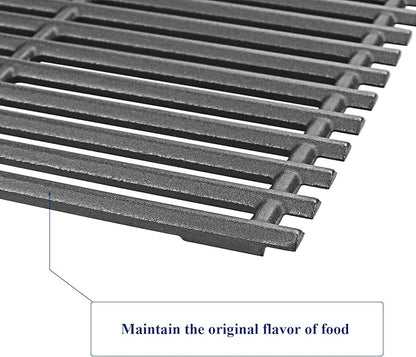 Utheer 17 inch Cast Iron Cooking Grate for Charbroil Tru Infrared 463255020 463242716 463242715 463276016 466242715 466242815 463257520, Replacement Grill Parts for Nexgrill 720-0882A
