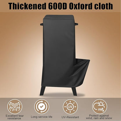 QuliMetal Electric Smoker Cover for Pit Boss 3-Series - Cover for Pit Boss Grills PBV3G1 Vertical Smoker 600D Heavy Duty Waterproof Tear-Resistant Grill Cover BBQ Accessories