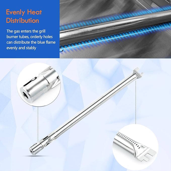 Genesis E-330 with Sear Burner Grill Grates Flavorizer Bars Burners Grill Parts for Weber Genesis 4 Burner with Sear Grill Replacement Parts Genesis 330 S-330 E-310 S-310 E-320 7524 Grates