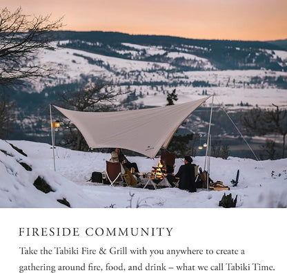 Snow Peak Takibi Fire and Grill, ST-032SETS, Made in Japan, Stainless Steel, Lifetime Product Guarantee