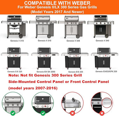 6788 Full-Size Griddle for Weber Genesis II 300 Series Grills E-310 E-315 E-325s E-330 E-335 S-310 S-335 LX S/E-340, Flat Top Griddle for Weber Genesis 2022 Series