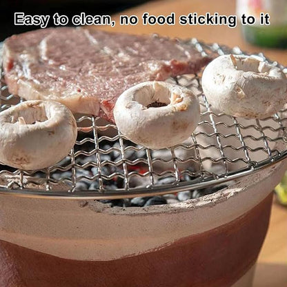 Portable Clay Charcoal Stove for Outdoor Cooking, Camping BBQ Grill, Traditional Picnic Grill, Essential Outdoor Cooking Gear for Adventures and Gatherings Brown Medium