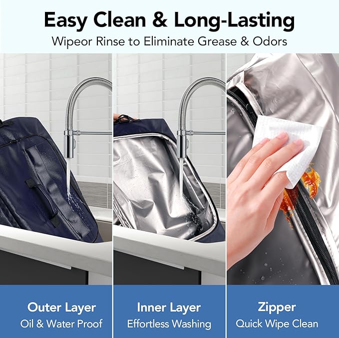 Brisket Resting Bag, Insulated BBQ Meat Resting Blanket, Leakproof Waterproof Oxford Cloth Holding Bag for Smoked Brisket, BBQ Pitmaster Accessories, Gift for Men