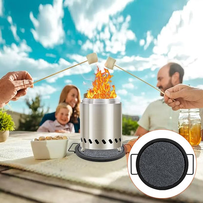 KEESHA Tabletop Fire Pit Mat for Solo Stove Mesa XL, Baked Enamel Heat Resistant Tray for Solo Stove, Diameter 10'', Thickness 0.6'' (Mat Not Included)