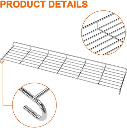 DELSbbq Warming Rack for Weber Genesis II 300 Gas Grills Genesis II E-310/315/330/335, Genesis II S-310/335, Replacement for Weber 66044 Grill Warming Rack, Stainless Steel