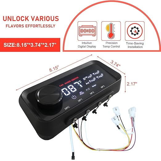 Replacement Pit Boss PID Thermostat Control Board 80145 Compatible with Pit Boss Pro Series II 1150 Wood Pellet Grills, with WiFi & Bluetooth Function, can Connect to Mobile APP.
