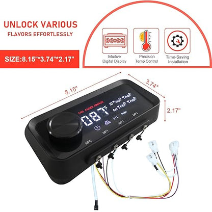Replacement Pit Boss PID Thermostat Control Board 80145 Compatible with Pit Boss Pro Series II 1150 Wood Pellet Grills, with WiFi & Bluetooth Function, can Connect to Mobile APP.