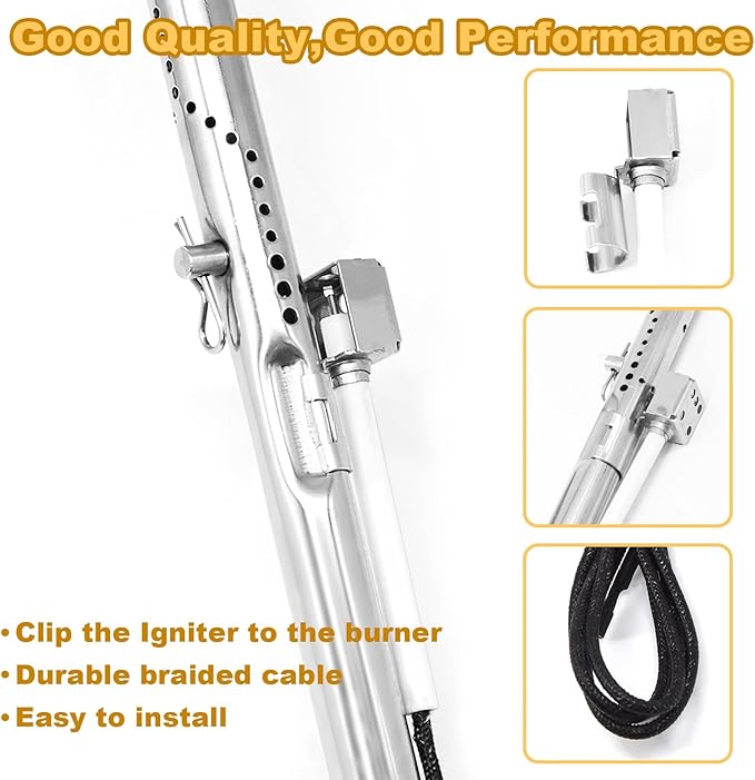 Grill Parts for Charbroil Performance 4 Burner 463377319 463347418 463342118 463347017 463377017 463342119 G470-5200-W1 Burner,G470-0004-W1 Heat Plates Igniter for Char Broil Grill Replacement Parts
