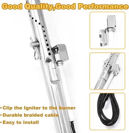 Grill Parts for Charbroil Performance 4 Burner 463377319 463347418 463342118 463347017 463377017 463342119 G470-5200-W1 Burner,G470-0004-W1 Heat Plates Igniter for Char Broil Grill Replacement Parts