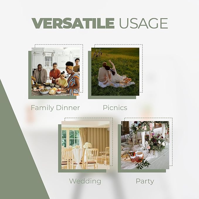Decorelia Faux Linen Square Tablecloth for Dining Room,Waterproof Texture Decorative Farmhouse Rustic Card Table Cloth for Indoor Outdoor Party Holiday Picnics Patio,52x52 Inch (Square),Sage Green