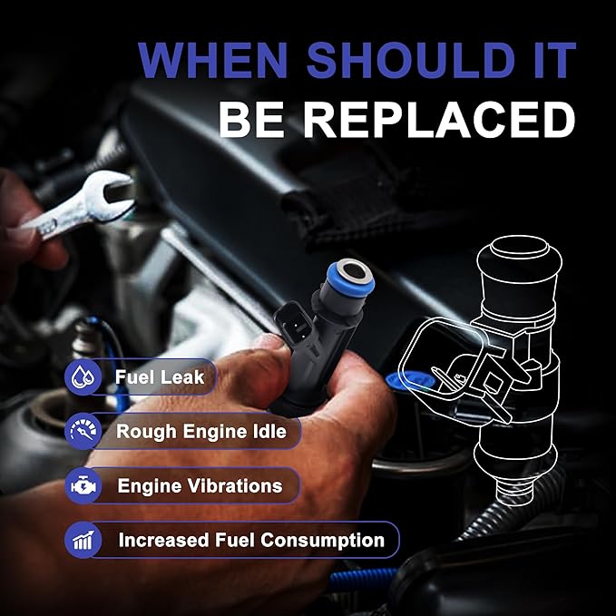 HiSport Fuel Injectors 6PCS Compatible with Buick Chevrolet GMC Hummer Isuzu i-290 i-350 i-370 Ascender H3 Rainier Colorado LUV Trailblazer EXT Canyon Envoy XL XUV Replace FJ319 12569573