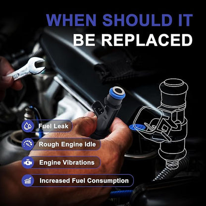 HiSport Fuel Injectors 6PCS Compatible with Buick Chevrolet GMC Hummer Isuzu i-290 i-350 i-370 Ascender H3 Rainier Colorado LUV Trailblazer EXT Canyon Envoy XL XUV Replace FJ319 12569573