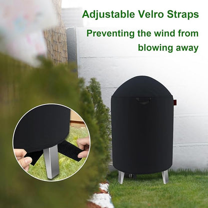 Outdoor Round Vertical Smoker Cover Fits Big Horn Outdoors 16",Outvita 17" & 18.5",VIVOHOME,Char-Griller AKORN Jr Smoker Model E86714, Outsunny susici GRILIFE ect Most 16" Smoker (19" D x 28" H)