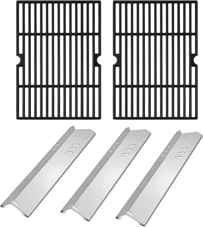 GBC1932L Grill Replacement Parts for Blue Rhino 3 Burner G1707-010 Grill Grates B0212-040 Heat Plates Backyard GBC1406W GBC1406W-C GBC1707W-C GBC1707WT-C Grate Heat Shield Grill Parts