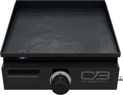 Charbroil 17" Performance Series Portable Tabletop 1 Burner Propane Gas Griddle, Black 463614124