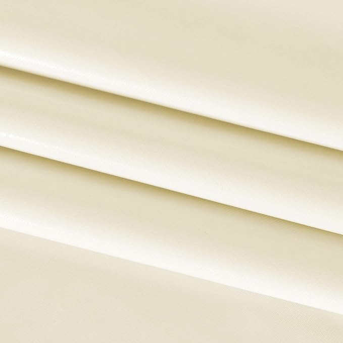 sancua Waterproof Rectangle Vinyl Tablecloth Table Cloth 60x102 Inch, Beige | 100% Oil Spill Proof, PVC Material, Wipe Clean Table Cover for Dining Tables, Buffet Parties and Camping