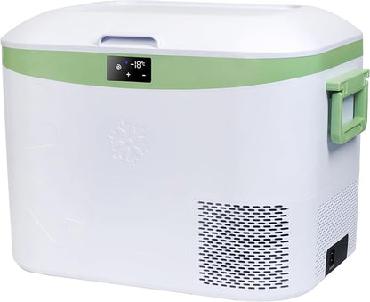 Megiu Car Fridge Portable 12V Refrigerator 19 Quart (18 Liter) 12 Volt Freezer Compressor Cooler 12V/24V DC 110～240 V AC for Truck Van RV Camper SUV and Home Use -18℃~+15℃