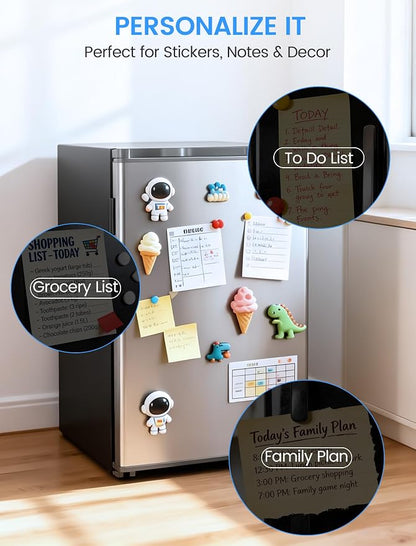 COWSAR 3.1 Cu.ft Mini Fridge, Compact Dorm Size Refrigerator with Reversible Single Door, Adjustable Thermostat, Energy Saving, Commercial Small Fridge for Bedroom Apartment Office, Silver