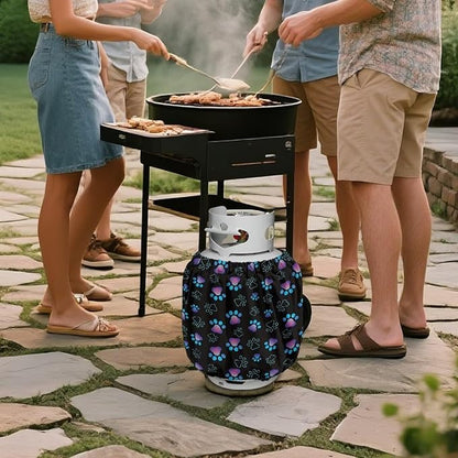 Paw Gas Tank Cylinder Cover for Outdoor Propane Tank Cover 20lb Heavy Duty Outdoor Grill Accessories Fits Standard 20 lb Tank Cylinder Gift for Holiday