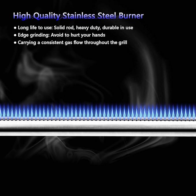 Uniflasy 7507 Grill Replacement Part Kit for Weber Genesis Silver A, Spirit 200 Series, Spirit 500, Spirit E-210, Spirit E-200, S-200, S-210 7507 Grill Burner Tube Set with 7535 Flavorizer Bar, 7534