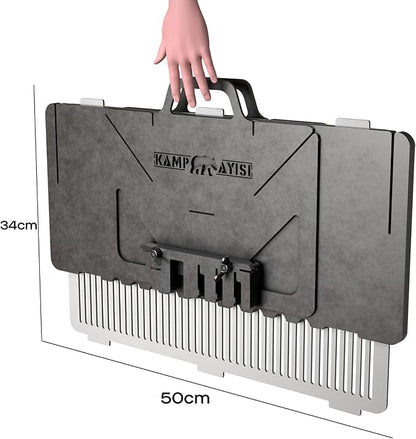 BBQ Grill Set | BBQ Grill with Stainless Steel Portable Instant Foldable Fire Set with Carrying Bag for Outdoor, Camping, Camp, Campfire (Folding Grill)