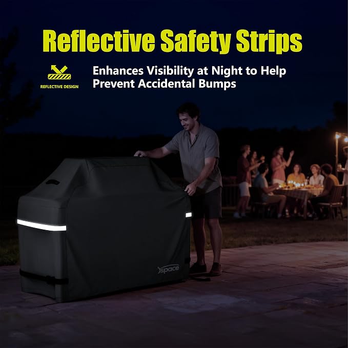 YSPACE 32 Inch Grill Cover Heavy Duty Waterproof BBQ Grill Cover | For Outdoor Grill 2 Burner Gas Grill Cover, Fits Weber Genesis Char-Broil Brinkmann Jenn Air Nexgrill, Black