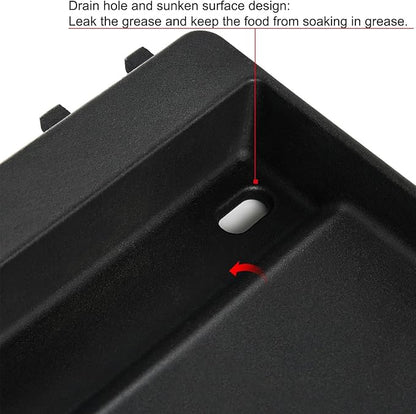 7566 Griddle Replacement Parts for Weber Genesis Griddle E-310 E-330 S-330 Grill Parts Weber Genesis 300 Series S-310 EP-310 E-320 S-320 EP-330 Cast Iron Flat Top Replacement Half Cooking Grates Plate
