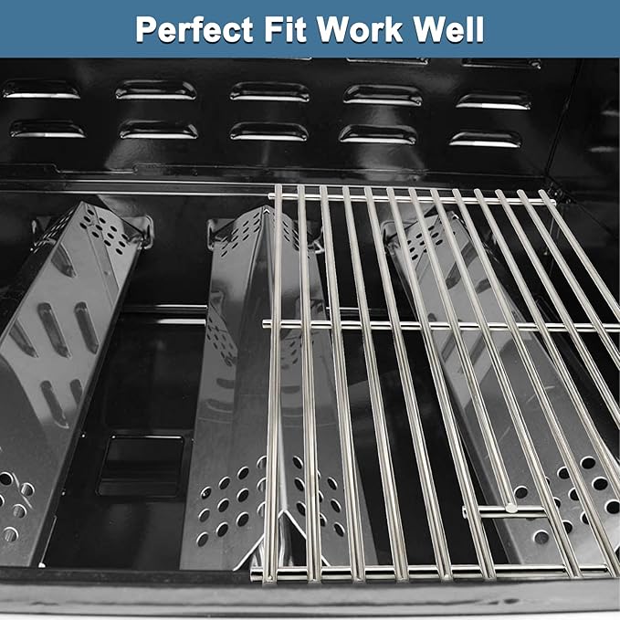 Grill Parts for Kitchenaid 720-0819, 720-0819G 2 Burner Gas Grill, Grill Grates Heat Plates Burners Kit for Kitchenaid BBQ 720-0819, Kitchenaid 720-0819G Costco