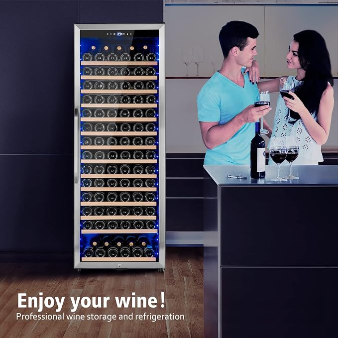 Velivi Wine Cooler Refrigerator, 179 Bottles Professional Wine Fridge | with Powerful Compressor,Quiet Operation and Elegant Design for Wine Lovers