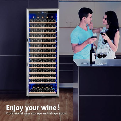Velivi Wine Cooler Refrigerator, 179 Bottles Professional Wine Fridge | with Powerful Compressor,Quiet Operation and Elegant Design for Wine Lovers