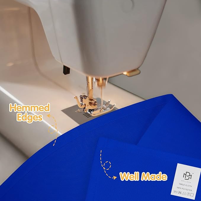 BRILLMAX 4 Pack Royal Blue Tablecloths 90x132 Inch for 6ft Rectangle Tables | 150 GSM Polyester Fabric, Floor Length Drop, Water, Stain & Wrinkle Resistant Cloth Cover for Wedding Reception Banquet Party