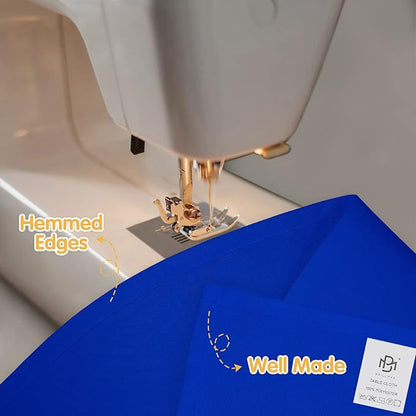 BRILLMAX 6 Pack Royal Blue Tablecloth 70x120 Inch for 6-8ft Rectangle Table | 150 GSM Polyester Fabric, Universal Fit, Water, Stain & Wrinkle Resistant Cloth Cover for Wedding Reception Banquet Party