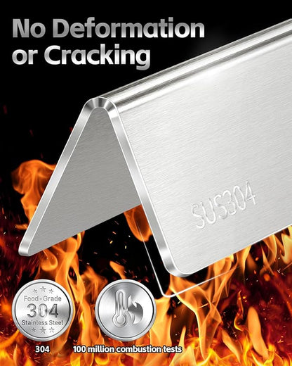7540 Flavorizer Bars 24.5" for Weber Grill Parts Genesis 300 Series, Genesis E310 E320 Grill with Side Control, Genesis EP310 Flavor Bars Stainless Steel Replacement for Weber Grill Parts 7539