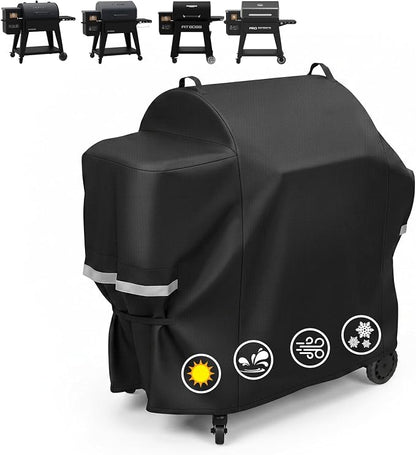 Utheer 600D Waterproof Grill Cover for Pit Boss 850 1300 1250 Series | Fits PB850FB2 PB850M PB1300M PB1250CS Wood Pellet Grills, Replaces 40454, No Folding Side Shelf, 57.9 x 27.6 x 43.3 in