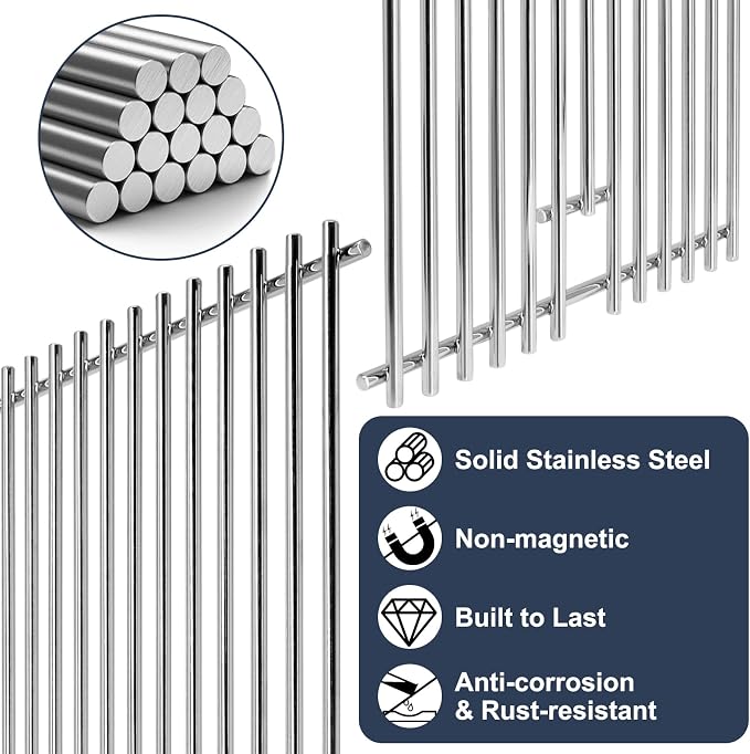 Criditpid Grill Repalcement Parts for Kitchen Aid 720-0826E 720-0709C 860-0003C, Grill Burner, Heat Plate, Igniter & Cooking Grates for Jenn Air Grill Parts 720-0727 740-0711.