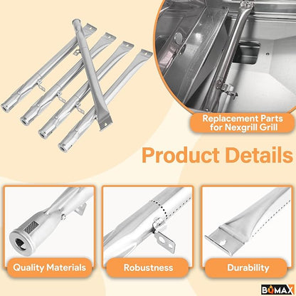 Grill Replacement Parts for Nexgrill 5 Burner 720-0888S, Grill Grate, Grill Burner and Heat Plates for Nexgrill Replacement Parts 5 Burner 720-0888S, Parts for Nexgrill 720-0888S Replacement Parts