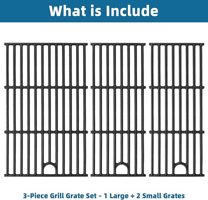 Cooking Grates for Charbroil Performance Grill - 463365021 463365522 463352521 463350521, Grill Grates for 463366022 463350722 463352021,Cast Iron, 17", 3 Packs