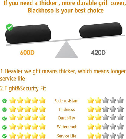 Grill Cover for Ninja Woodfire Outdoor Grill/Pizza Oven with Stand, Fits Ninja Smoker Grill OG701 OG751 Nin-ja Woodfire Pro XL Outdoor Grill OG951, for NinjaOven OO101, 34" W x 26" D x 45" H
