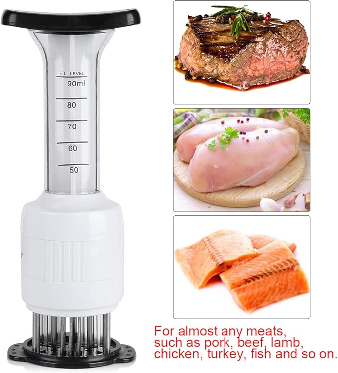 Meat Tenderizer Injector, Flavor Syringe for Steak, Needle Injector for Meat, Kitchen Tool for Marinade