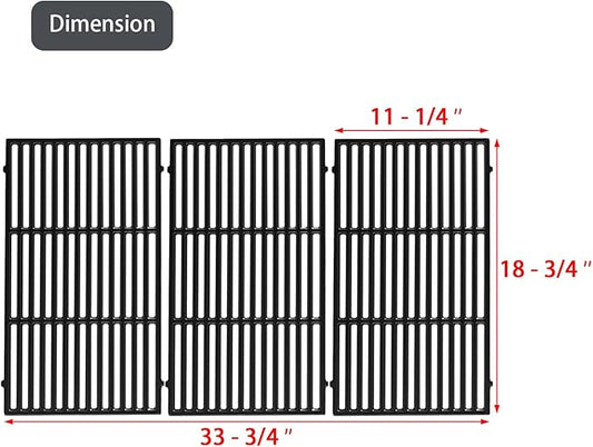 66097 Genesis ii E-410 Grill Grates Replacement Parts for Weber Genesis ii 400 Series II E-410 II SE-410 E-435 S-435 66089 GS4 Cooking Grates Accessories Kitchenaid 740-0781 720-0856V Cast Iron Grids