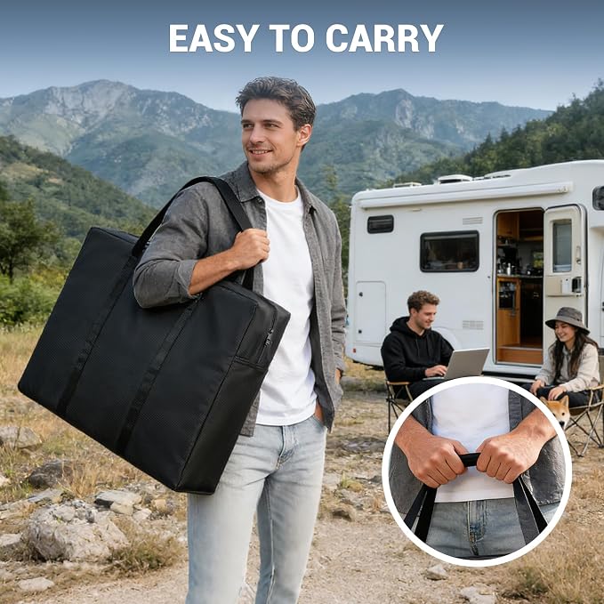 Folding Camping Kitchen Table Storage Bag for GCI-600D Table Bag | 600D Waterproof Cook Station Carry Bag for Folding Picnic/Camp Tables with Durable Zipper, 35 L x 6" W x 22" H