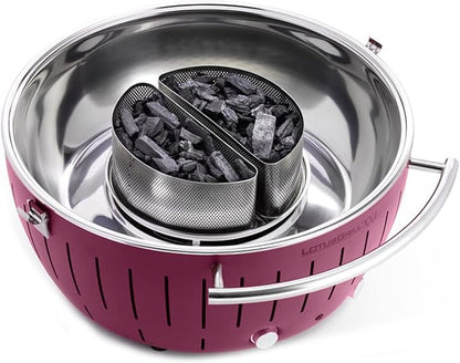 LotusGrill Barbecue Smokeless Grill Bundle with Grill Stand for Safe, Fun and Fast Grilling