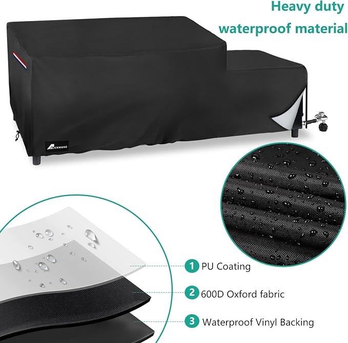 Waterproof Grill Cover for Blackstone 1860/2225 On The Go Range Top Combo Griddle, Heavy-Duty Durable Outdoor Flat Top BBQ Griddle Grill Cover (Cover Only) - Black