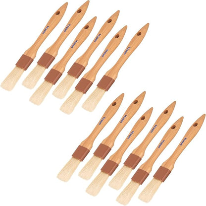 SPARTA Kitchen Basting Brush – 4037200 Basting Brush for Cooking Flat Boar Bristle Brush, Hardwood Handle for Kitchens, Restaurants, Catering, High Heat Food Prep, 1in, Pack of 12