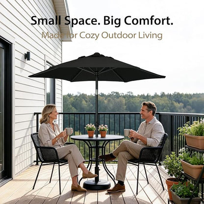 AMMSUN 6FT Patio Umbrella, Outdoor Table Umbrella with Push Button Tilt | UPF50+ Sun Protection and Water-Resistant Fabric, Premium Steel Pole and Ribs, Height-Adjustable and Push-Button Tilt